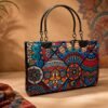 WhatsApp Image 2026-07-19 at 2.38.49 PM Mosaic Elegance Geometric Print Flap Handbag